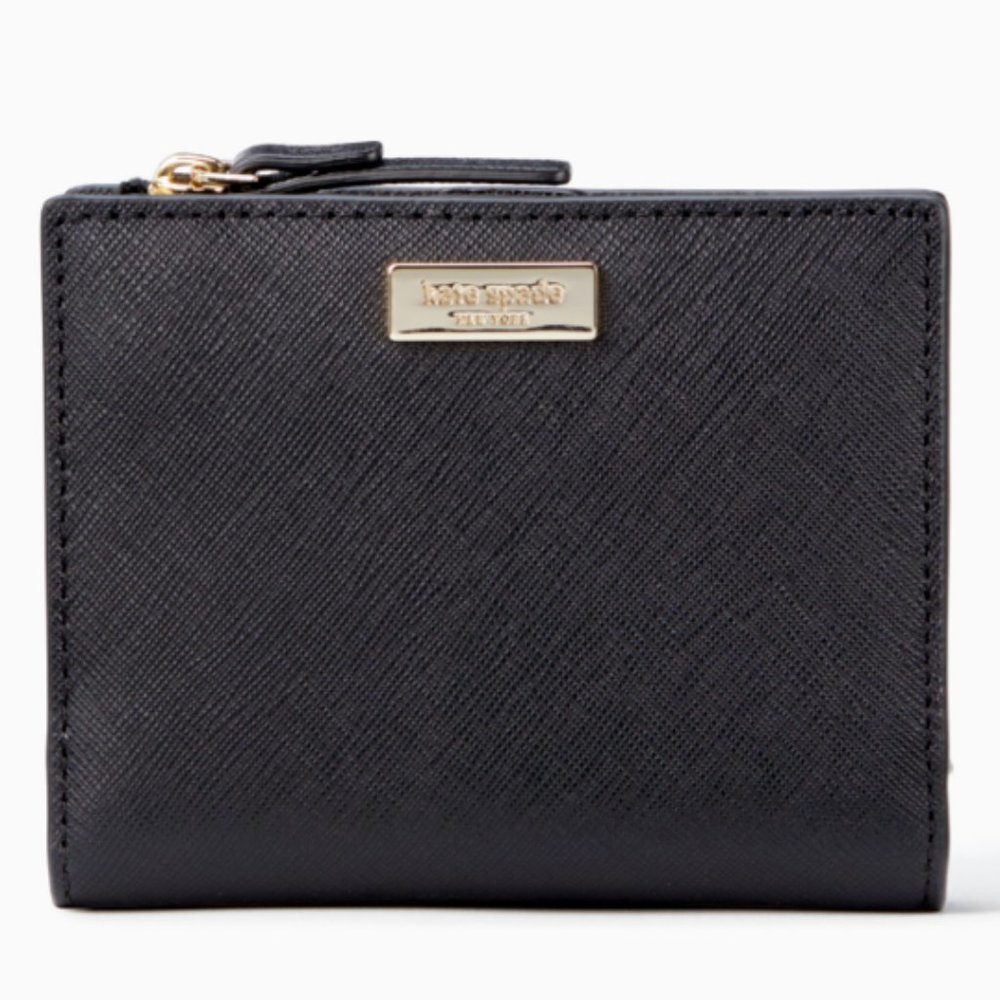 NWT Black Kate Spade Laurel Way Cara Bifold Wallet